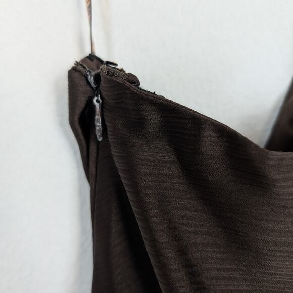 Sachin & Babi Keely Brown One Shoulder Evening Gown Size 16 - Picture 6 of 11